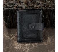 GSZCCZS 1 pièce Portefeuille rétro pour Hommes Portefeuille Fait à la Main Portefeuille pour Hommes Court décontracté Pince à Billet Fermeture éclair (W.12 * 2 * 9cm)