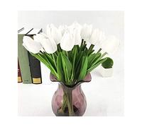 GSZCCZS 10pcs Tulipes artificiels 34 cm de Haut en Plastique de Taille Fausses de Fausses Plantes Arrangements Floraux Bouquets de Mariage Tableaux de Table
