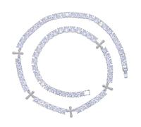 GSZCCZS 14 carats d'or sur 925 Silver 5mm Cross Pendant sur la chaîne de tennis Moisanite Hip-Hop - fusion de la foi et de la mode. Un cadeau divin pour le pionnier spirituel, dons cadeaux