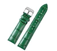 GSZCCZS 18 mm 20 mm 22 mm motif en bambou Souette de vache mouche à vache mouche à boucle papillon autruche en cuir verte bracelet (couleur: d rg pliage, taille: 22 mm)