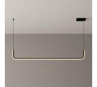 GSZCCZS 35" LED Longue Bande d'éclairage Suspension Lustre linéaire Minimaliste Suspension lumière pour îlot de Cuisine Salon Chambre Chevet Salle à Manger Couloir Bar plafonnier luminaire