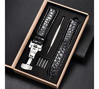 GSZCCZS Band de montre en cuir 18 mm 19 mm 20 mm 21 mm 22 mm 24 mm Femmes Men Strap en cuir ACCESSOIRES DU BANDE DE MONTRATION DU CUIR (White-Patch à cinq points Star4,20 mm)