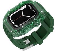 GSZCCZS Bandle de caoutchouc de boîtier de montre de lunette transparente ， pour 8/7/6/5/4 / SE 44 mm 45 mm 49 mm Accessoires de remplacement ， STRAPE CARRE