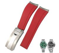 GSZCCZS Bands de montre en silicone en caoutchouc de 21 mm 21 mm pour Swearner Yacht Master Oysterflex Daytona Watchband Band