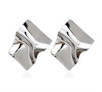 GSZCCZS Bijoux Boucles d'oreilles pour Femmes, Boucles d'oreilles géométriques en Pierre Blanche Noire, Boucles d'oreilles Punk au Design Rond à la Mode pour fête de Mariage, Cadeaux pour Petite