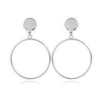 GSZCCZS Bijoux Boucles d'oreilles pour Femmes, Boucles d'oreilles géométriques en Pierre Blanche Noire, Boucles d'oreilles Punk au Design Rond à la Mode pour fête de Mariage, Cadeaux pour Petite