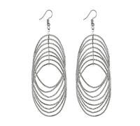 GSZCCZS Bijoux Boucles d'oreilles pour Femmes, Mode Coréenne Grande Hyperbole Géométrique Femmes Boucles d'oreilles Créoles Étoile Ronde Coeur Irrégulier Alliage Bijoux Cadeaux pour Petite Amie,