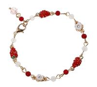 GSZCCZS Bijoux Pendentif Fraise Cerise Fraise Charme Bracelet de Perles Réglable pour Accessoires pour Femmes