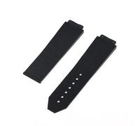 GSZCCZS Black vertical Stripe Silicone Rubber Strap Accessoires Accessoires de montre pour Hub-Lot Big Bang Classic Fu-Sion Series- # 2: 26 x 19mm / # 4: 22 * 16 mm