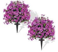 GSZCCZS Bouquet de Fleurs séchées Exotique 2pcs 23 "Baule topiaire de buis Artificiel, arbustes de Verdure réalistes pour Jardin, Cour, Porche, décoration de Patio (Rose)
