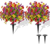 GSZCCZS Bouquet de Fleurs séchées Exotique 2pcs 23 "Baule topiaire de buis Artificiel, arbustes de Verdure réalistes pour Jardin, Cour, Porche, décoration de Patio (Rose)