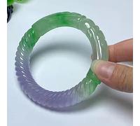 GSZCCZS Bracele émeraude Classe A High Ice Light Green Green Floating Bracelet Bracelet Scarbed Luck (61-62 mm)