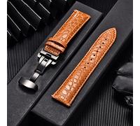 GSZCCZS Bracelet à ceinture de poignet doux universel confortable STRAPE DE MONTRATION DE TROUVEUR VOLIQUE VÉRIEUX 16/18/20/22 mm Bande de boucle + outil (orange, 20 mm)