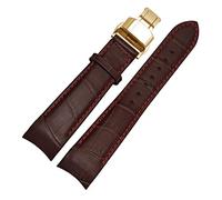GSZCCZS Bracelet de montre pour homme avec extrémité incurvée pour BL9002-37 05A BT0001-12E 01A en cuir véritable avec boucle papillon 20 21 22 mm, 21mm