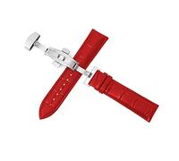 GSZCCZS Bracelet de montre universel en cuir avec boucle en acier (gris, 24 mm)
