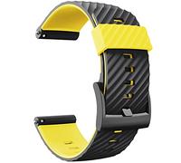 GSZCCZS Bracelet de rechange en silicone de 24 mm pour 7 bracelets D5 9 SPARTAN SPORT MUBLADA HR HR BARO Smart Watch Wutband, noir / jaune, For 9 baro