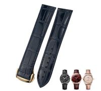 GSZCCZS Bracelets de montre en cuir 18 mm, 19 mm, 20 mm, 21 mm, 22 mm, pour bracelet de montre Omega noir, bleu, marron, 22mm