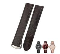 GSZCCZS Bracelets de montre en cuir 18 mm, 19 mm, 20 mm, 21 mm, 22 mm, pour bracelet de montre Omega noir, bleu, marron, 18mm