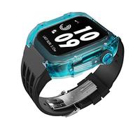 GSZCCZS Case de kit de modification transparent 45 mm 44 mm ， pour bande de sangle de fluorobber kit de mod de luxe ， pour 8/7/6/5/4/-SETRACK MODE MOTCHE REPLACE