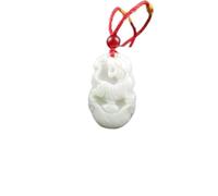 GSZCCZS Collier Pendentif en Jade sculpté du Zodiaque Chinois, Bijoux Tendance, Accessoires pour Femmes, amulette Porte-Bonheur, Cadeaux (Couleur gemme : Singe)