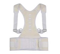 GSZCCZS Correcteur de posture réglable magnétique pour le dos, ceinture lombaire pour épaule, soutien du dos, corset de posture (blanc, L) caritatif