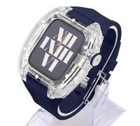 GSZCCZS Étui de montre transparent 44 mm 45 mm Bandle de caoutchouc sport ， pour Ultra 9 8 7 6 5 4 SETRACHE Série ， Sports Stracts Clear Watch Case Mod Kit Kit Accessoires