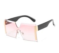 GSZCCZS Fashion One Piece Square Sunglasses Femmes surdimensionnées Sun sans Bord Sun Glassements Men Eyewear UV400 Shades