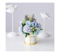 GSZCCZS Fausse Carnation décoration réalité Texture Texture Fleurs artificielles Ornements de Bureau avec céramique Fleur Pot doré Support pour la Maison/Bureau/décoration de Chambre