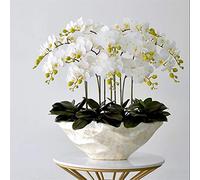 GSZCCZS Fleur Artificielle dans Le Pot Grand Papillon Artificiel orchidées de Fausse Fleur et Arrangement de Vase en Soie Papillon Papillon orchidée bonsaï décoration (Violet)