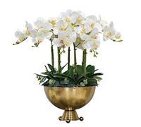 GSZCCZS Fleurs artificielles en Pot Blanc phalaenopsis Salon