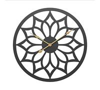 GSZCCZS Horloge Murale Grande Horloge Murale de Jardin extérieur Nouveau Grand Nombre Romain géant Face Ouverte métal métal Noir en Fer Mural Mural 50 cm