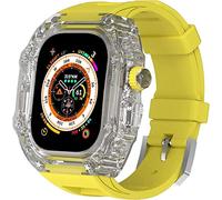 GSZCCZS Kit de mod de montre de cas de montre claire ， pour ultra 9 8 49mm 7 6 5 4 SE 44mm 45 mm ， Couverture de montre et vise