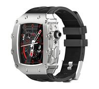 GSZCCZS Kit de modification du boîtier en métal de montre en caoutchouc , pour 9 8 7 6 5 4 4 SE Série 44 mm 45 mm Bracelet de bande de surveillance Remplacer les accessoires
