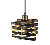 GSZCCZS Lampe à penters en Fer forgé Industriel American Retro Spiral Chandelier Dining Room Salon Kitchen Island Modern Light Aymture Aspin for (Bronze Rust)