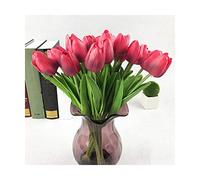 GSZCCZS Lot de 10 tulipes artificielles de 34 cm de haut en plastique pour arrangements floraux, bouquets de mariage, centres de table, décoration de maison, jardin, fête - Sans vase