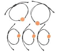 GSZCCZS Lot de 5 bracelets de sport créatifs pour filles - Cordon ciré élégant - Ornements de poignet - Pour les fans de basket-ball - Pour les fêtes et occasions spéciales - Accessoires présents