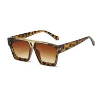 GSZCCZS Lunettes de Soleil de Mode Femme Men Metal Hollow Outdoor Sun Protection Femme Big Frame Sun Glasse
