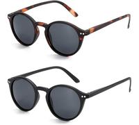 GSZCCZS Lunettes de soleil polarisées pour homme et femme - Monture vintage - Protection UV - Lunettes de soleil de conduite, Lot de 2 C2, Taille unique