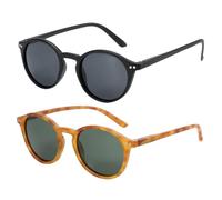 GSZCCZS Lunettes de soleil polarisées pour homme et femme - Monture vintage - Protection UV - Lunettes de soleil de conduite, Lot de 2 C5, Taille unique