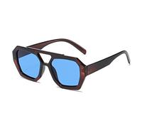 GSZCCZS Lunettes de soleil rétro pour femme UV400, Bleu thé, Taille unique