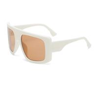 GSZCCZS Lunettes de soleil surdimensionnées punk pour homme et femme UV400, Beige/marron, Taille unique