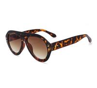 GSZCCZS Lunettes de soleil surdimensionnées tendance pour hommes et femmes lunettes de soleil UV400 Vintage lunettes, léopard, Taille unique
