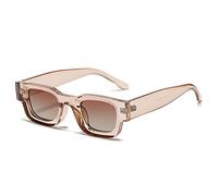GSZCCZS Lunettes de soleil tendance pour femme - Style rétro punk - UV400, Thé au champagne, Taille unique