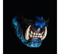 GSZCCZS Masque de Paintball Samurai Airsoft Oni Mempo Japonais Ronin Demon NOH pour BB Gun Blue Joker KK35