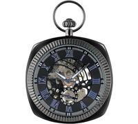 GSZCCZS Montre de Poche, Noir/Argent/Or Manuel mécanique Manuel de Poche