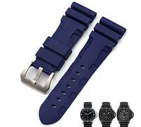 GSZCCZS Nature Rubber 24 mm Band de montre pour panerai submersible luminor pam noir bleu rouge orange sangle de papillon