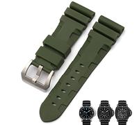 GSZCCZS Nature Rubber 24 mm Band de montre pour panerai submersible luminor pam noir bleu rouge orange sangle de papillon