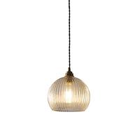 GSZCCZS Nordic 1-Light Round Verre Enterre en Verre Lampe de Style Japonais Bar Bar Bead Chandelier Plafond Light Furong Restaurant Corridor Lightture Soumure pour (30 * 23cm)