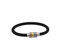 GSZCCZS Nouveau 2025 5pcs / lot Bracelet de fil en acier noir Bracelet Femmes Hommes en acier inoxydable Gay Pride Rainbow Bracelet Gift Gift Pulseira Lesbienne de la décoration