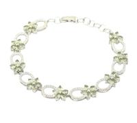 GSZCCZS Nouveau 2025 5x3mm conçu 14G Green Emerald Amethyst White CZ Jewelry for Woman's Silver Bracelet 7.5-8.5 pouce de décoration Luxury Luxury avec pour vous accessoires TRENDY CRÉATIVE BEST POUR